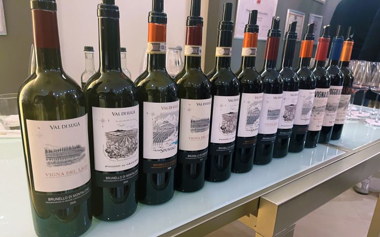 I vini degustati delle annate 2009, 2010, 2016 e 2019
