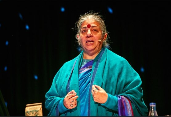 Vandana Shiva, Indian activist and environmentalist. In 1993 she received the Right Livelihood Award, a sort of alternative Peace Nobel Prize