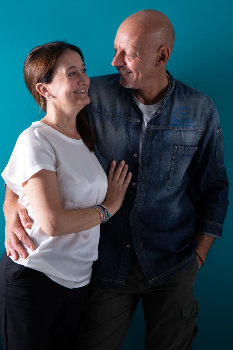 Gianfranco Pascucci e sua moglie Vanessa Melis, anima della sala di Pascucci al Porticciolo

