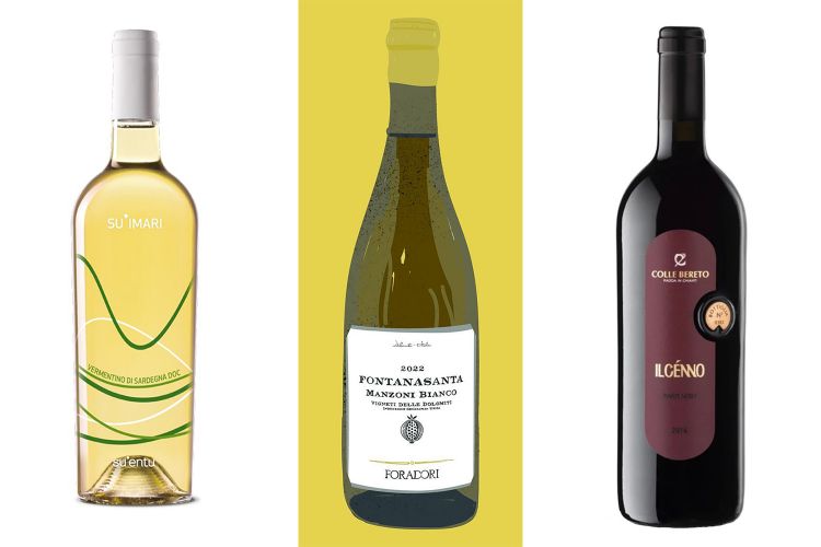 Su'Imari di Su'Entu,&nbsp;Fontanasanta Manzoni Bianco di Foradori e&nbsp;Pinot Nero&nbsp;di&nbsp;Colle Bereto
