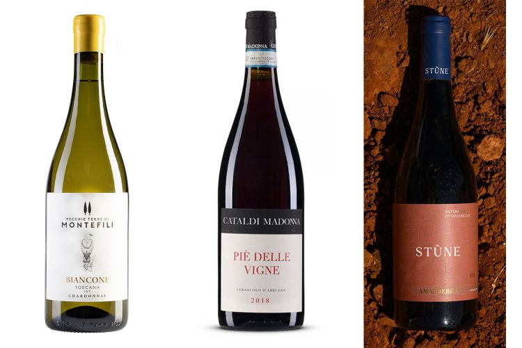 Biancone IGT Toscana 2024&nbsp;di&nbsp;Vecchie Terre di Montefili,&nbsp;Cerasuolo d&rsquo;Abruzzo Pi&egrave; delle Vigne di&nbsp;Cataldi Madonna e&nbsp;Stun&eacute; Ottavianello Doc Osutni 2024 di Amalberga
