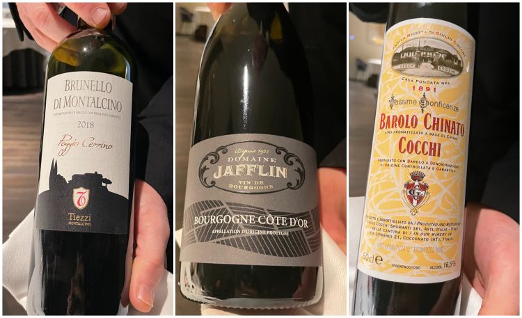 In vini proposti in degustazione
