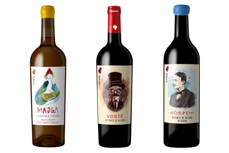 I tre vini degustati: Majga non filtrato, Vostè e Hostes
