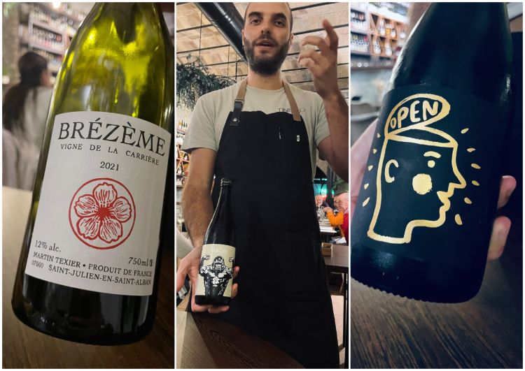 Una selezione di vini e sake proposti da Andrea nel corso della nostra cena da Tinello