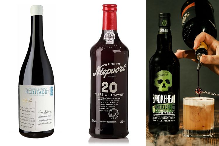 Atto a... 2024 di Heritage Francesco Intorcia, Porto 20 anni Tawny di Niepoort e Whisky Unfiltered di Smokehead