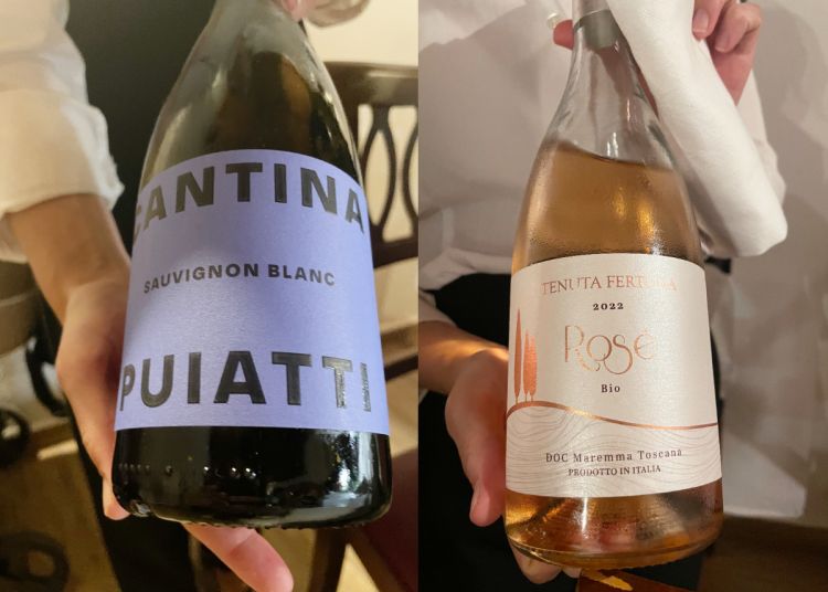 Alcuni dei vini scelti in abbinamento per la nostra cena