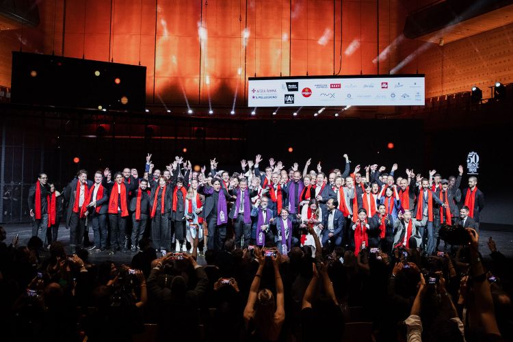 Festeggiamenti al termine della scorsa edizioni dei 50Best, nel 2021, ad Anversa