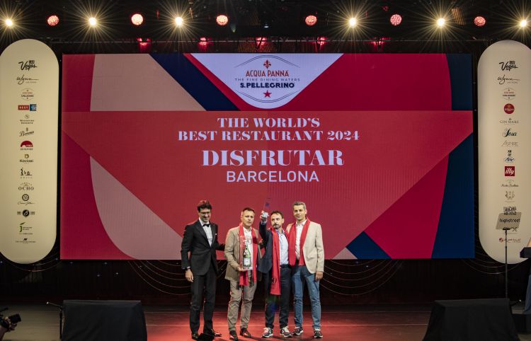 Il trio di chef di Disfrutar (Barcellona) sul palc