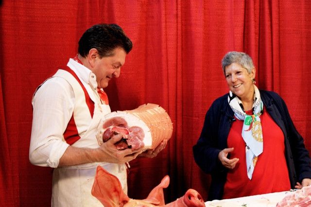 Con Dario Cecchini, macellaio a Panzano in Chianti
