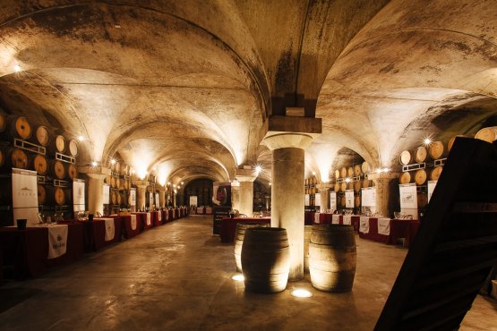 The historic cellars of Villa Sparina