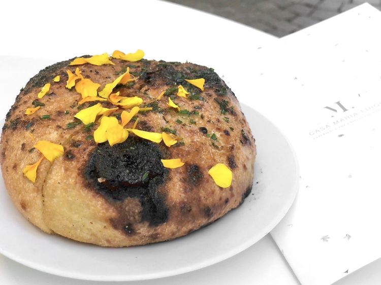 Focaccia and summer herbs