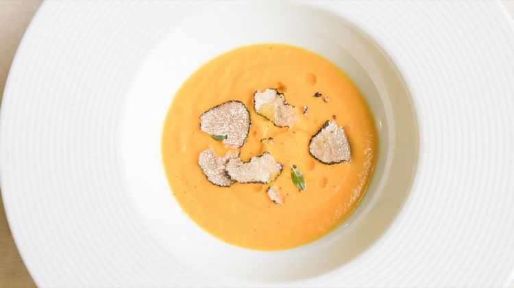 Zuppa di patate dolce e tartufo di Baulì