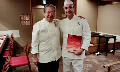 Chef Claudio Farinelli al termine d